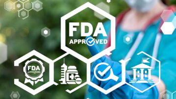 Medical concept of FDA approved. Food and drugs administration q